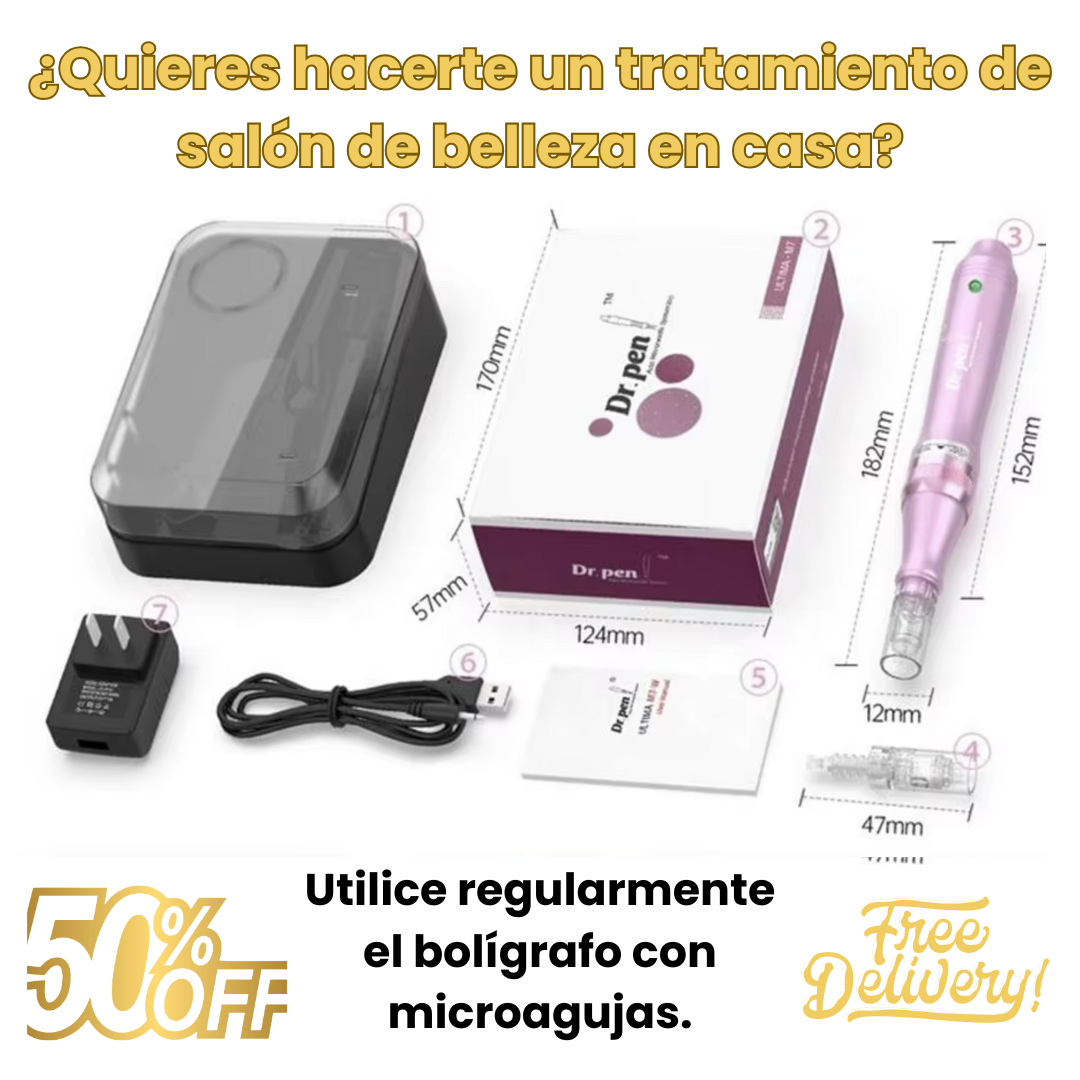 Nuevo DermaPen Profesional inalámbrico , estimula el colágeno para combatir las arrugas.