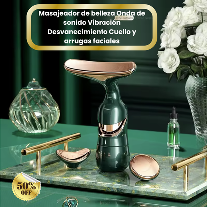 Masajeador de belleza Onda de sonido Vibración Desvanecimiento Cuello y arrugas faciales