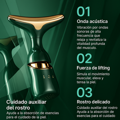 Masajeador de belleza Onda de sonido Vibración Desvanecimiento Cuello y arrugas faciales