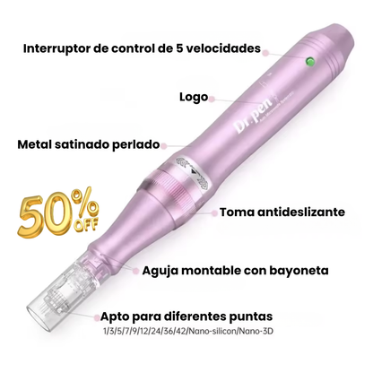 Nuevo DermaPen Profesional inalámbrico , estimula el colágeno para combatir las arrugas.